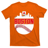 Boston Skyline Fenway Baseball Sports Logo T-Shirt