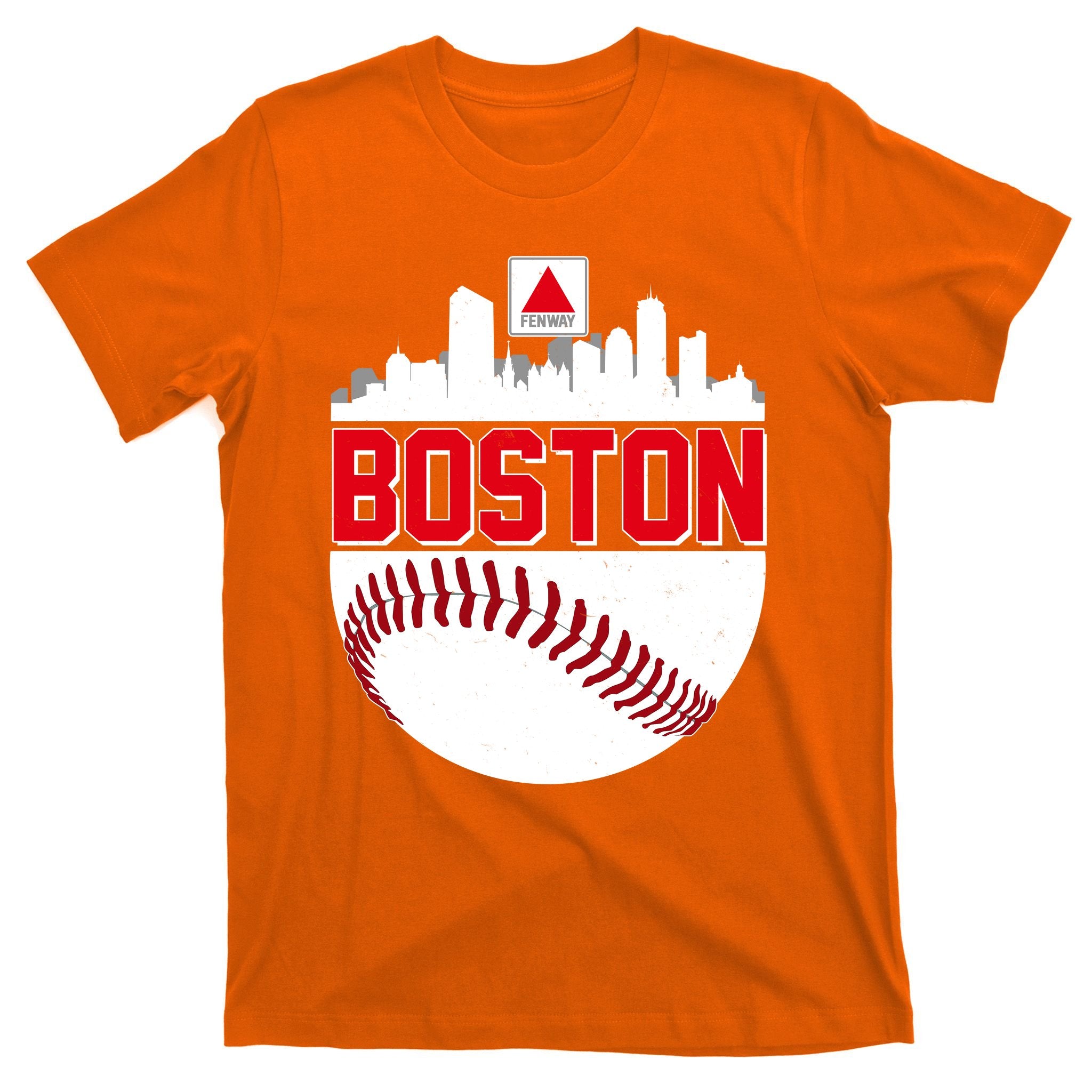 Boston Skyline Fenway Baseball Sports Logo T-Shirt