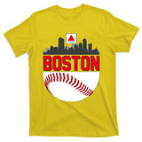 Boston Skyline Fenway Baseball Sports Logo T-Shirt