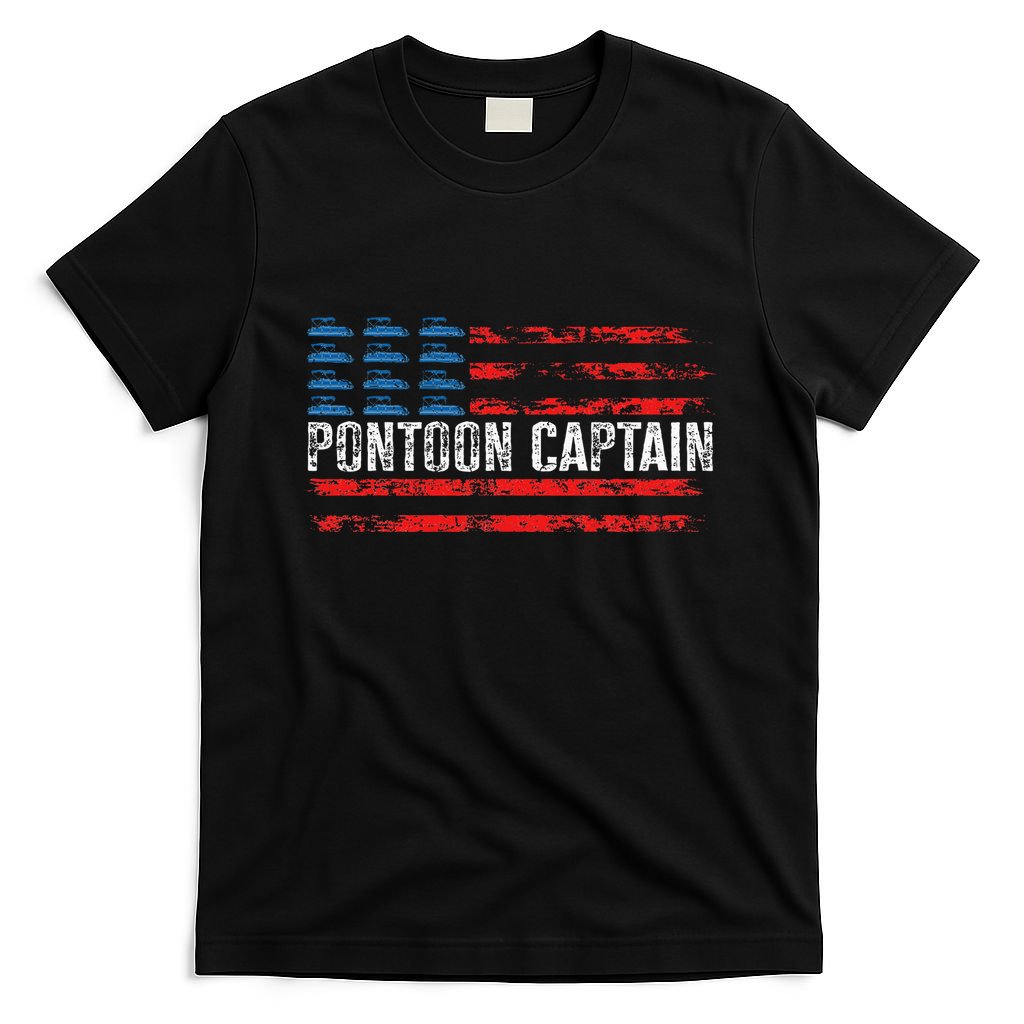 Boating Pontoon Captain 4th Of July Pontoon Boat T-Shirt