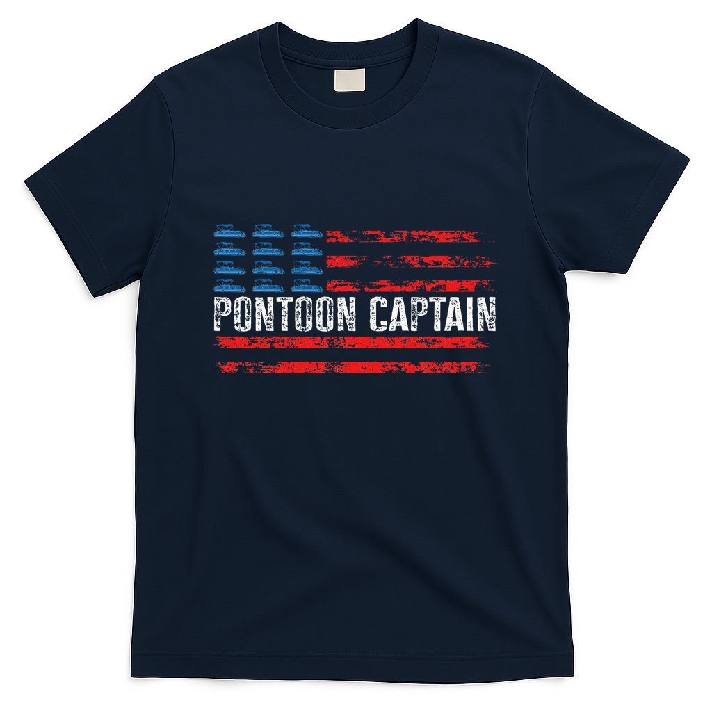 Boating Pontoon Captain 4th Of July Pontoon Boat T-Shirt