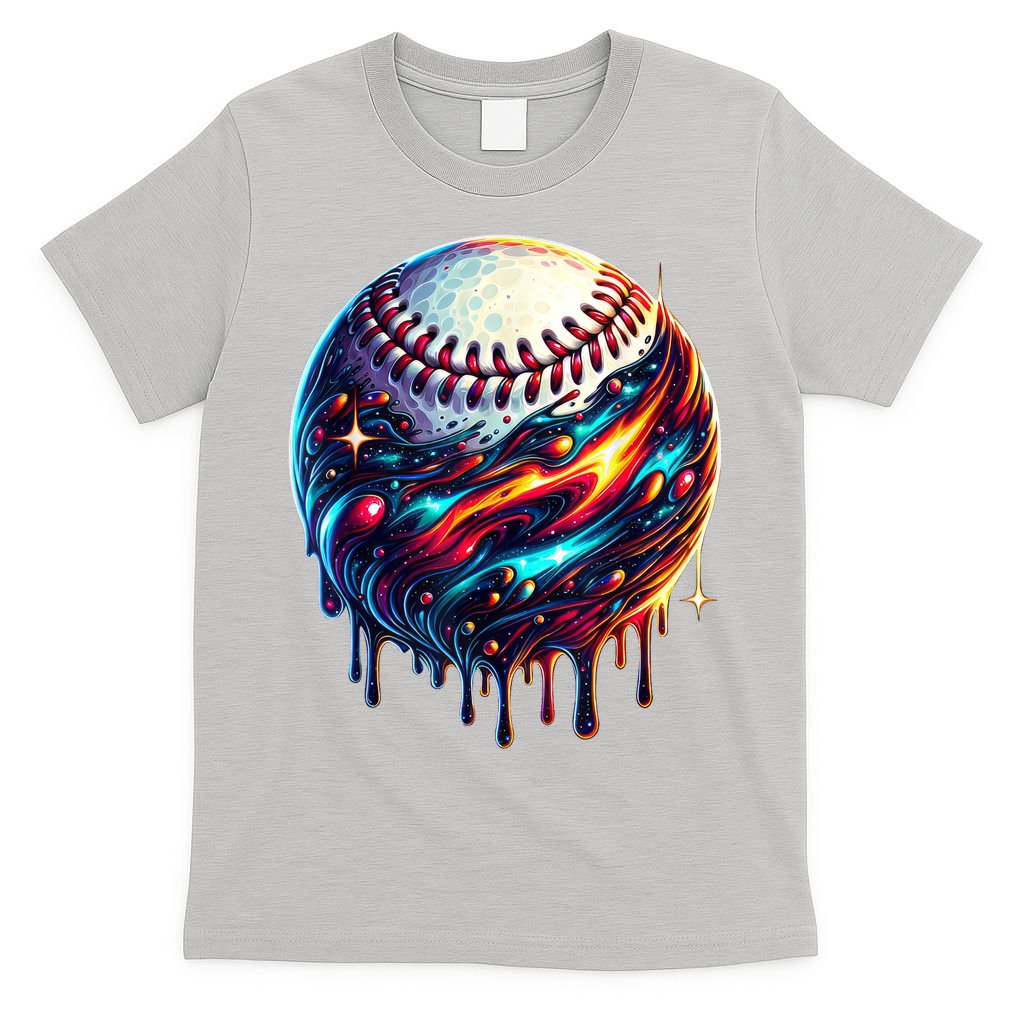 Baseball Planet Drip Baseball Drip Baseball Ice Cream Drip  T-Shirt