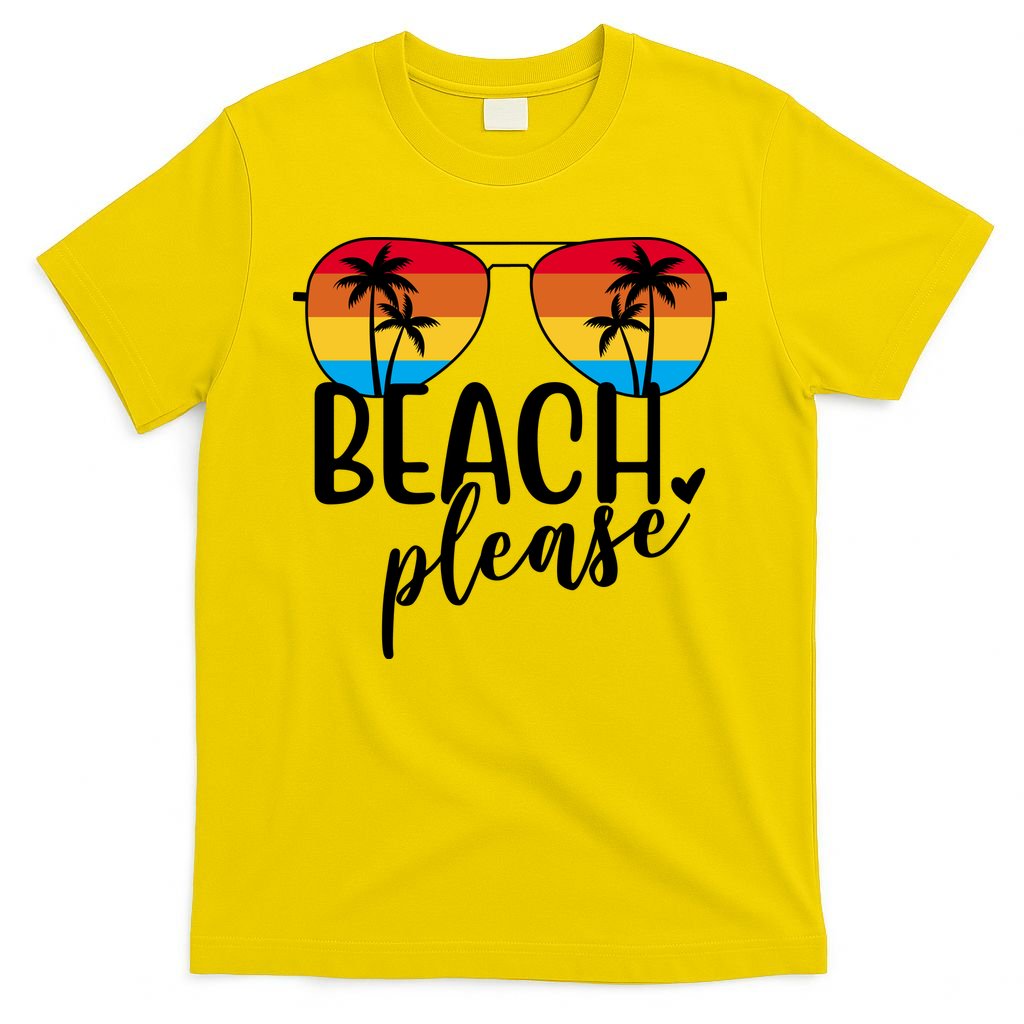 Beach Please Summer Sunset T-Shirt