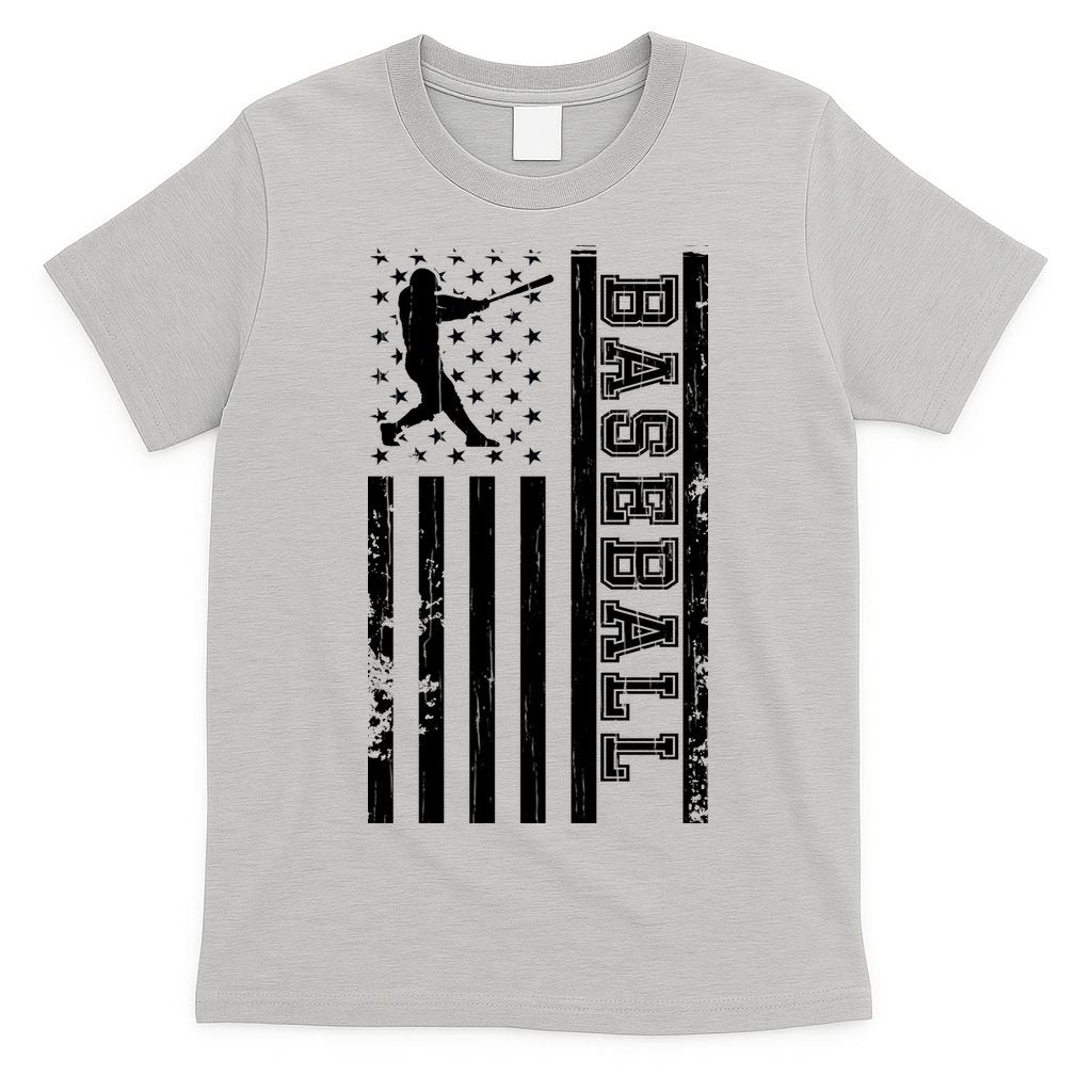 Baseball Pitcher USA Flag T-Shirt