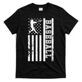 Baseball Pitcher USA Flag T-Shirt