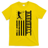 Baseball Pitcher USA Flag T-Shirt