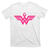 Breast Cancer Superhero Ribbon Logo T-Shirt