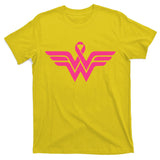 Breast Cancer Superhero Ribbon Logo T-Shirt