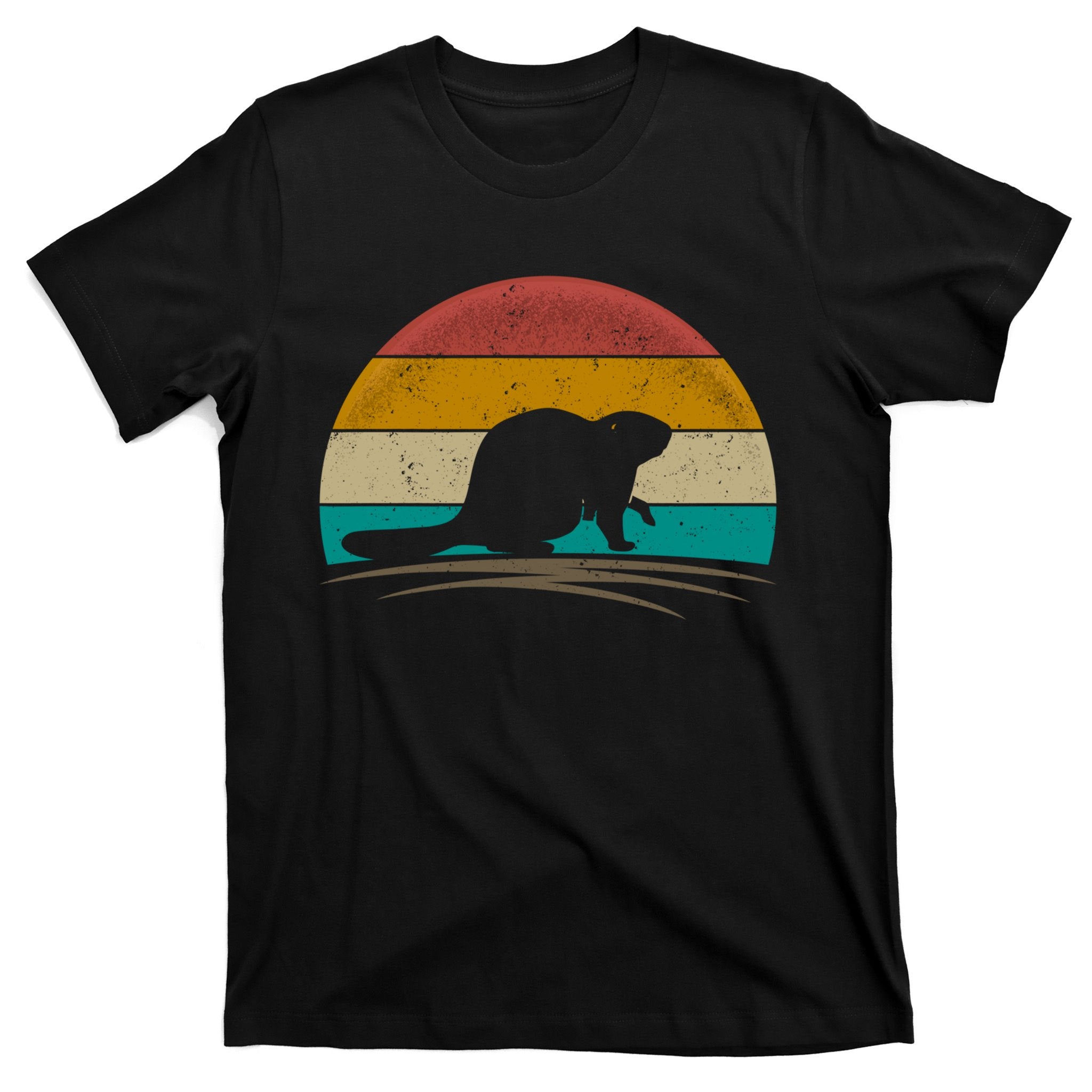 Beaver Retro Vintage Beaver Lover Gift T-Shirt