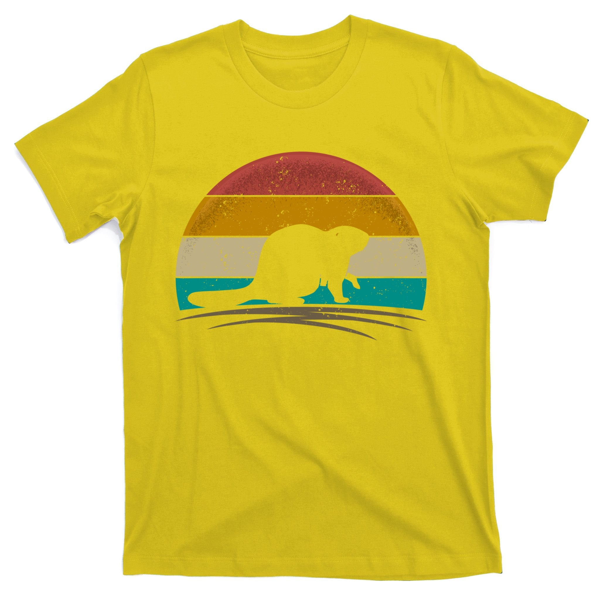 Beaver Retro Vintage Beaver Lover Gift T-Shirt