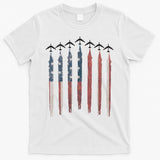 B-52 Stratofortress Bomber Airplane USA Patriotic Flag T-Shirt