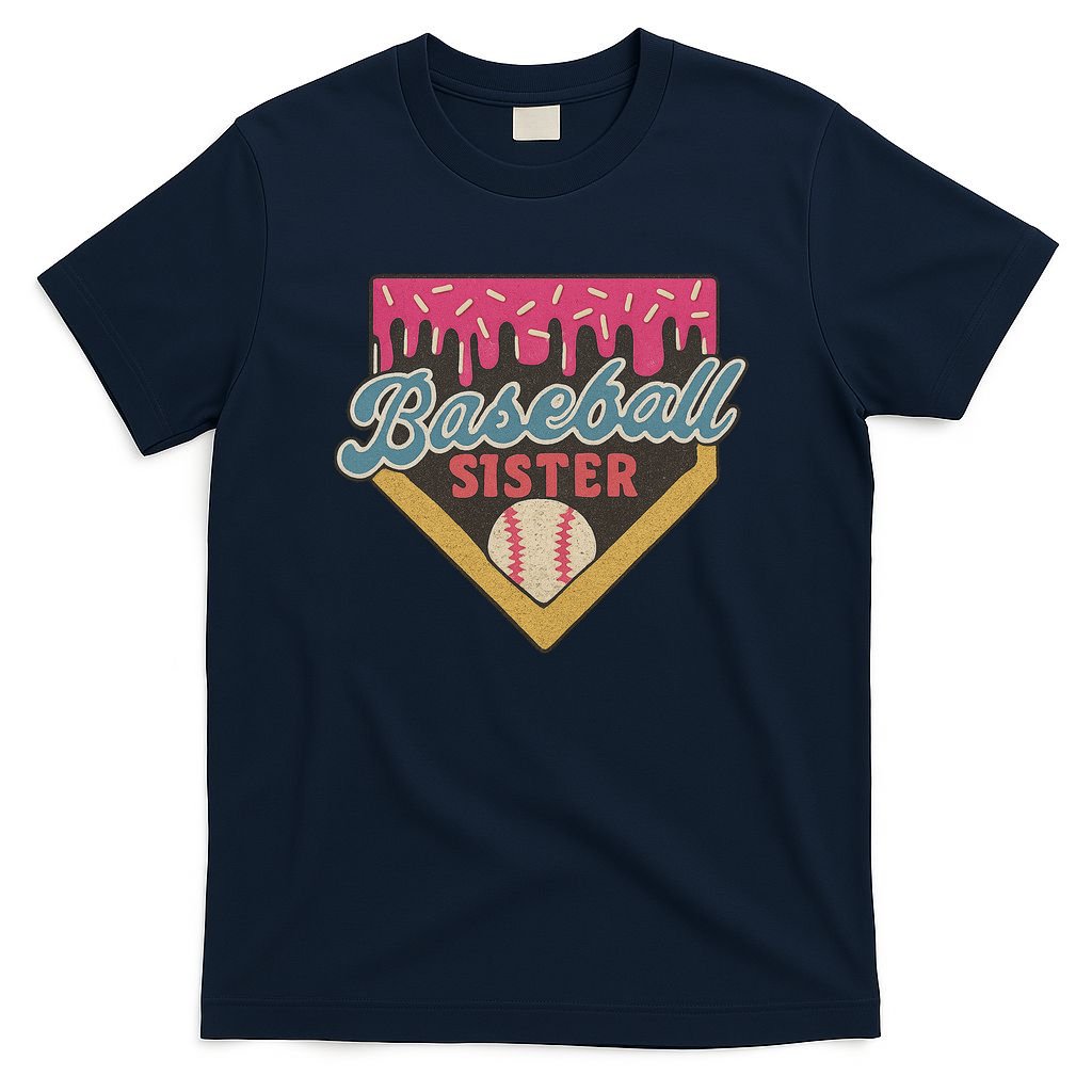 Baseball Sister Ice Cream Drip T-Shirt