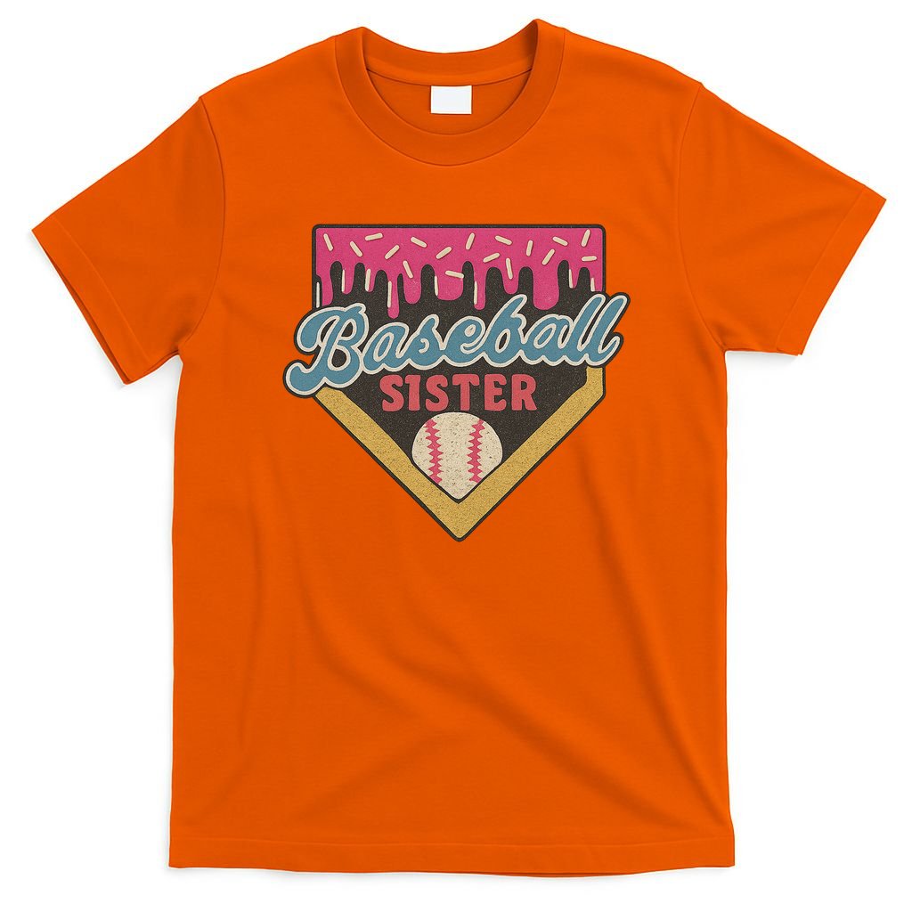 Baseball Sister Ice Cream Drip T-Shirt