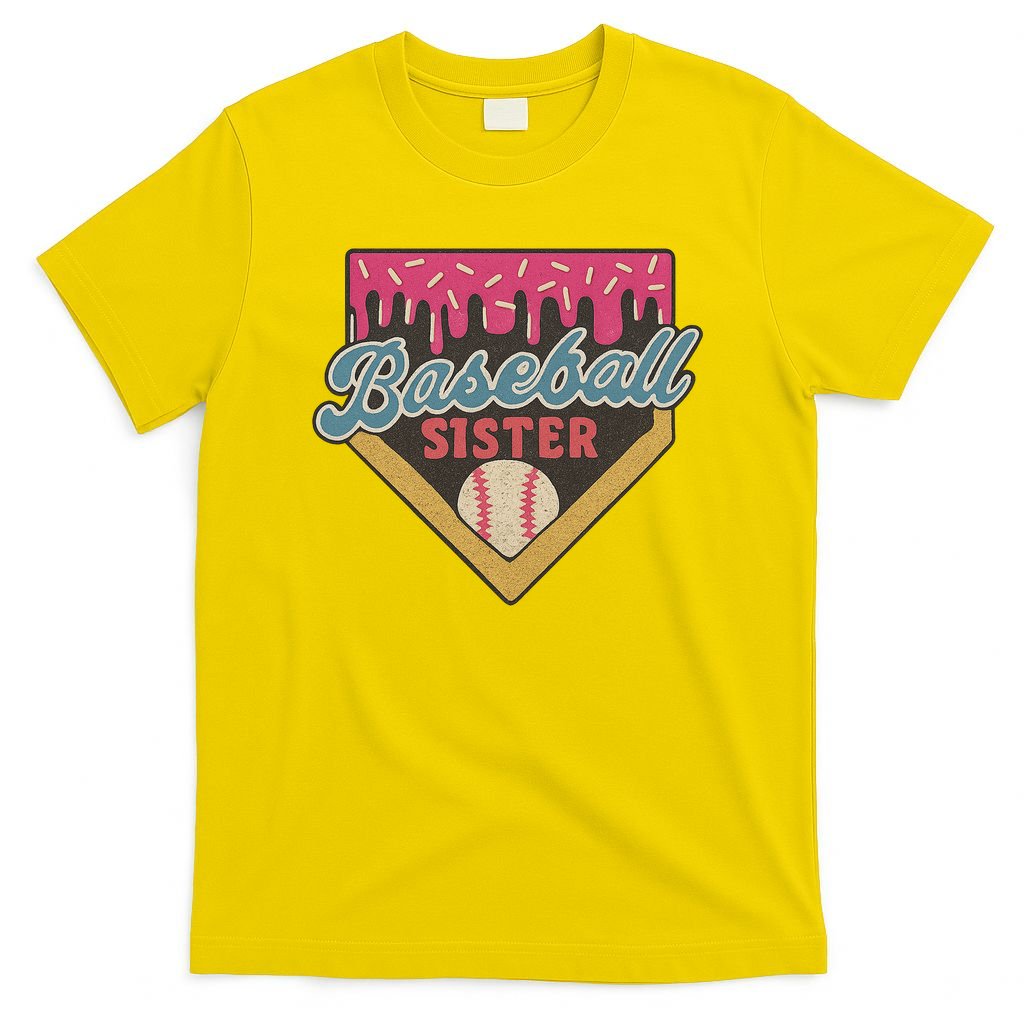 Baseball Sister Ice Cream Drip T-Shirt