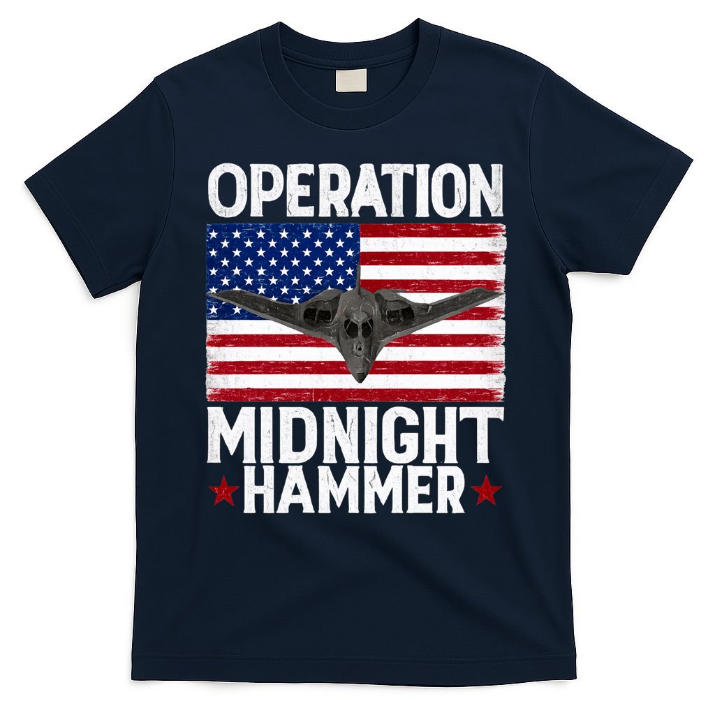 B-2 Stealth Jet Operation Midnight Hammer American Flag T-Shirt