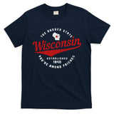 Badger State Map Pride Vintage Of Wisconsin T-Shirt