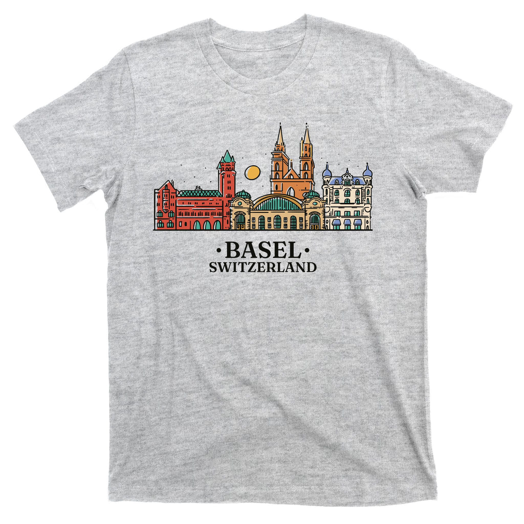 Basel Switzerland Skyline T-Shirt