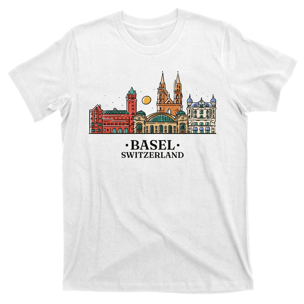 Basel Switzerland Skyline T-Shirt