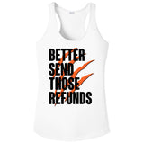 Better Send Those Refunds Cincinnati Football Claw Strike Ladies PosiCharge Competitor Racerback Tank