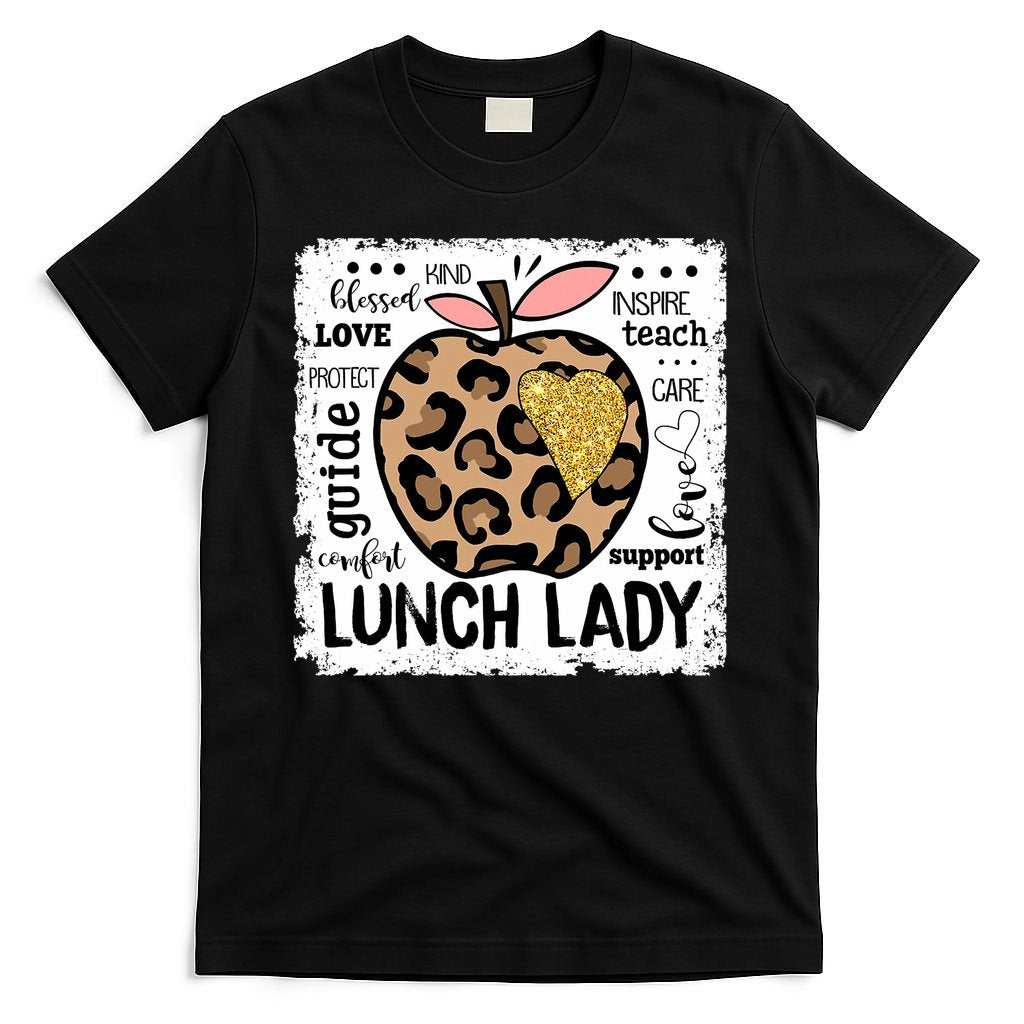 Back To School Teach Love Inspire Lunch Lady T-Shirt