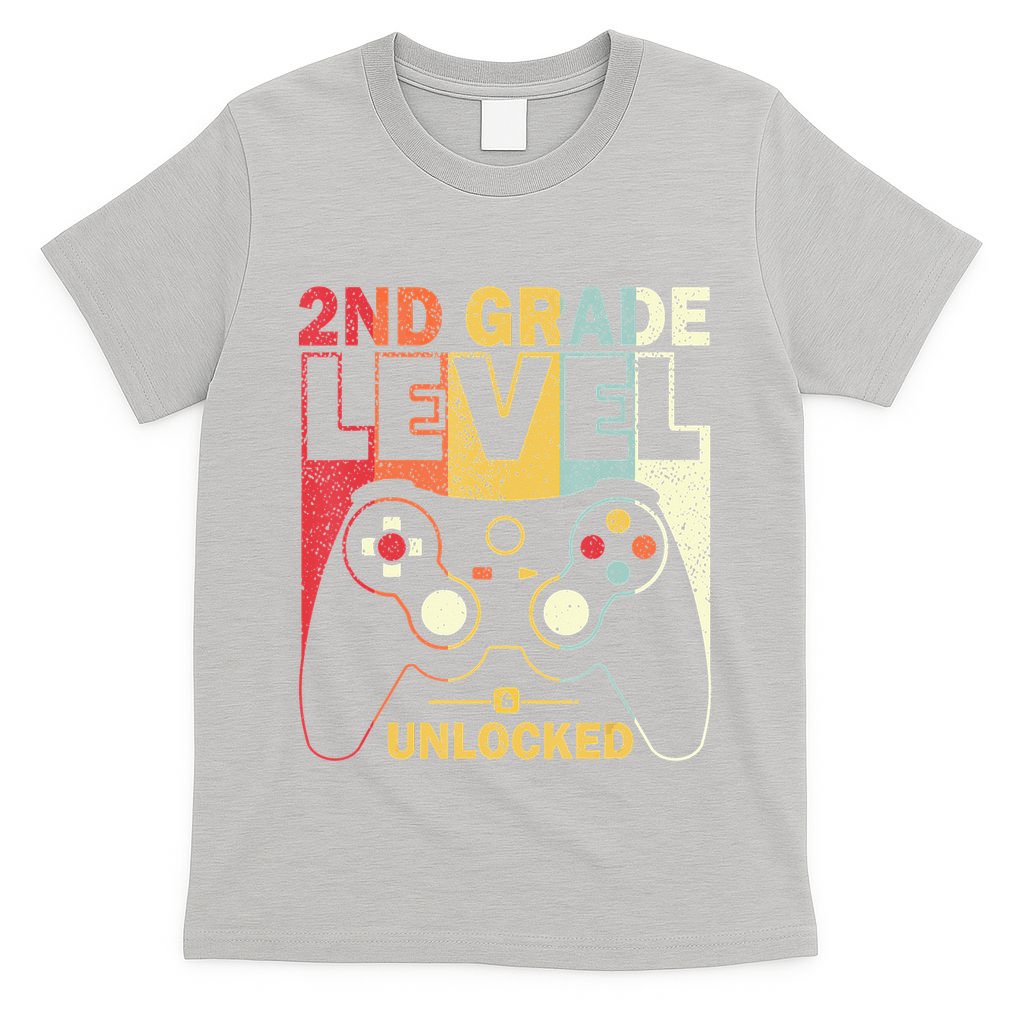 Back To School 2Nd Grade Level Unlocked Video Gamer T-Shirt