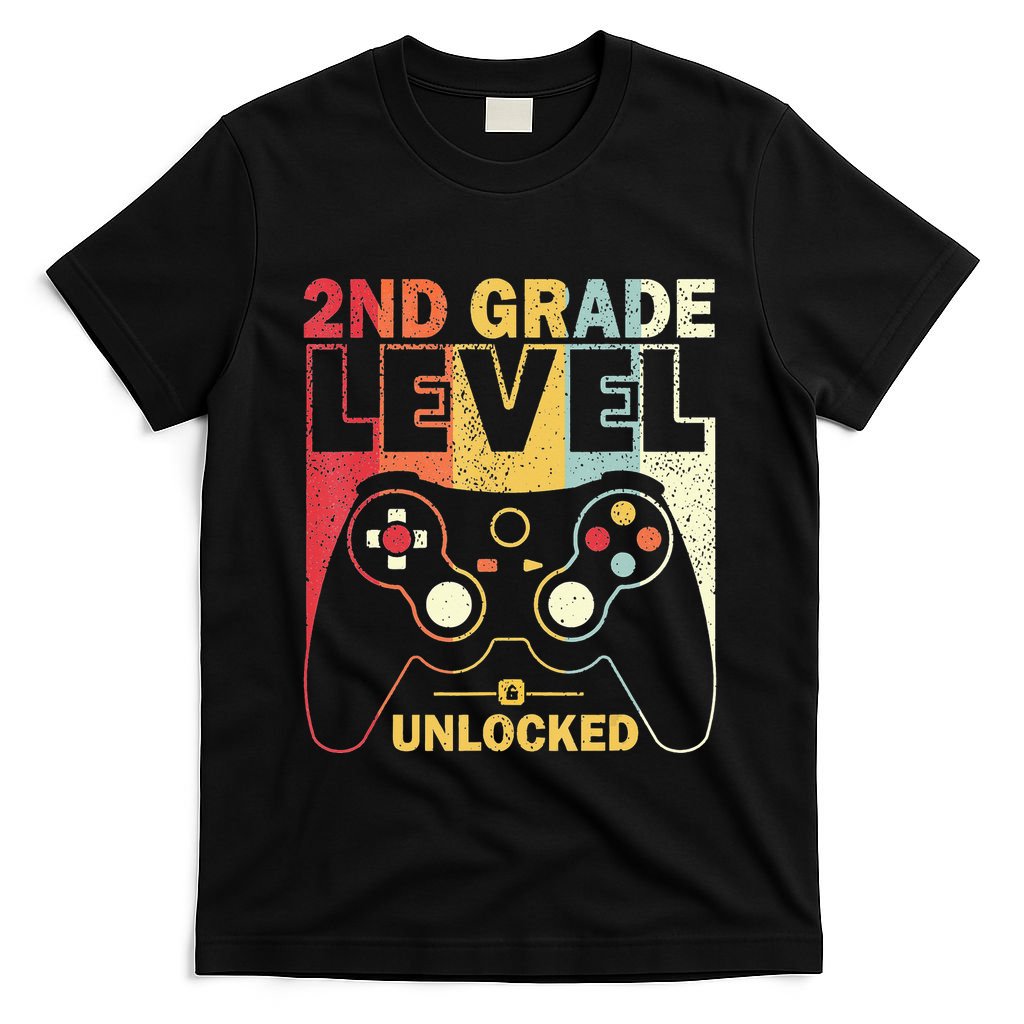 Back To School 2Nd Grade Level Unlocked Video Gamer T-Shirt