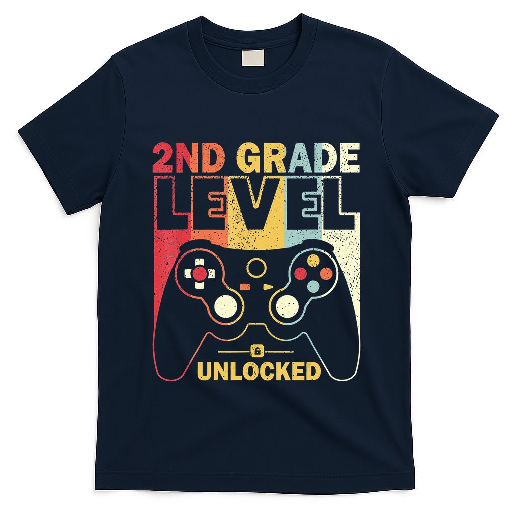 Back To School 2Nd Grade Level Unlocked Video Gamer T-Shirt