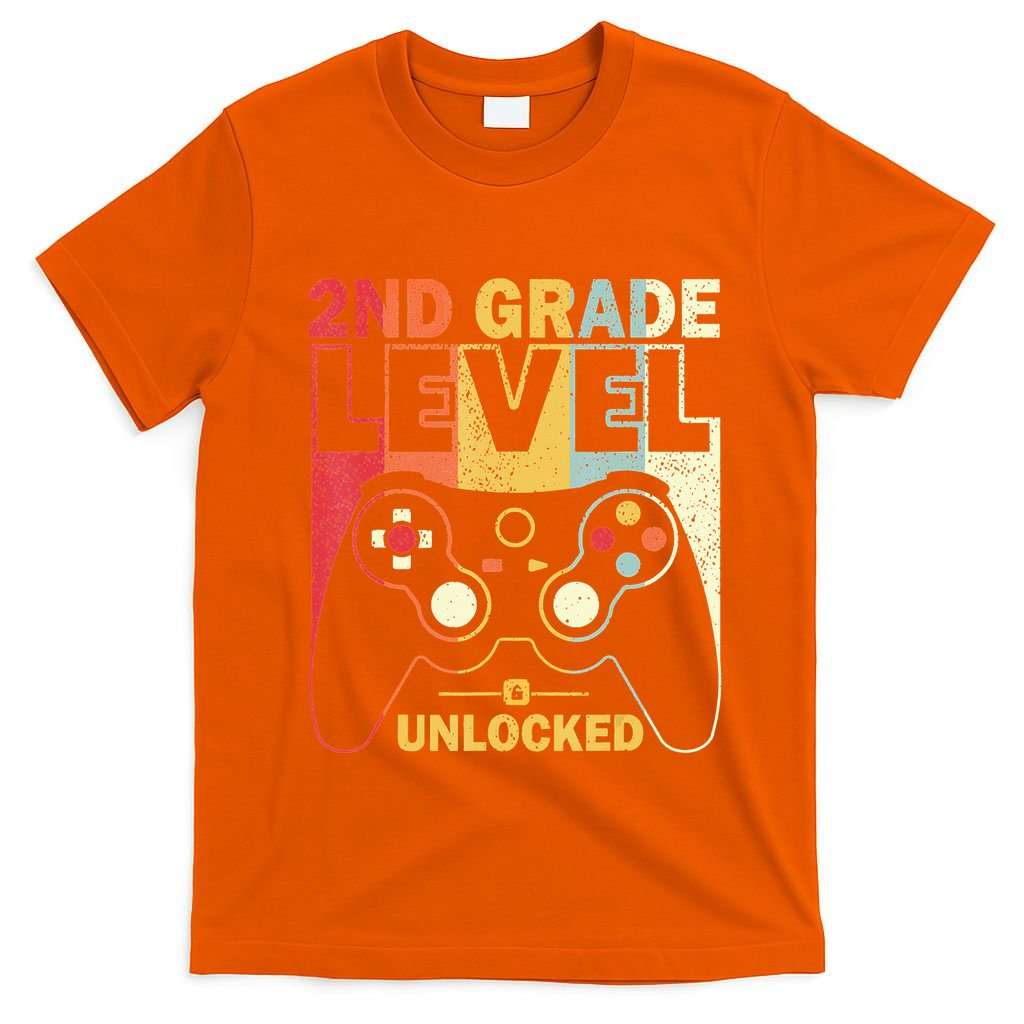 Back To School 2Nd Grade Level Unlocked Video Gamer T-Shirt