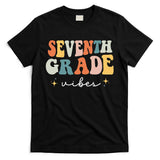 Back To School Seventh Grade Vibes Retro 7th Grade Teacher T-Shirt