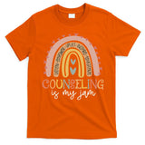 Back To School Counselor Counseling Is My Jam Rainbow T-Shirt