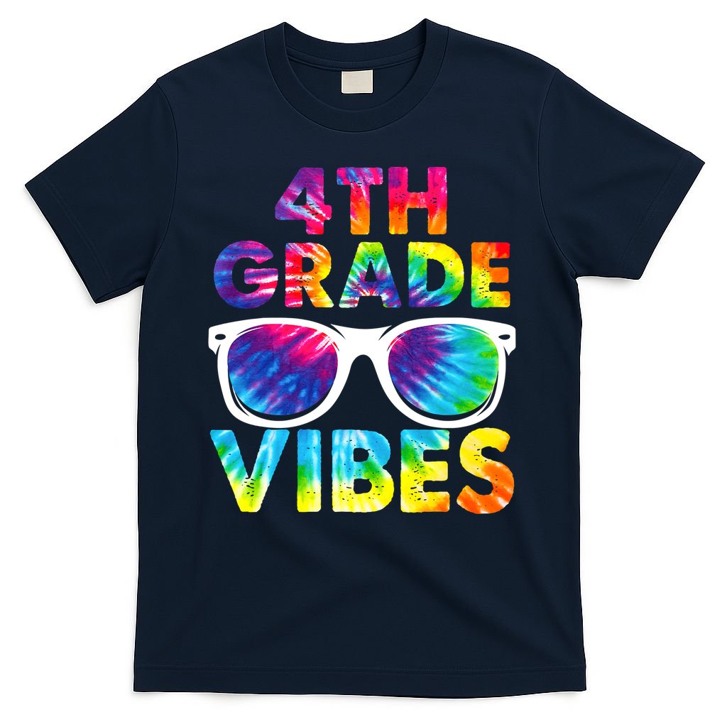 Back To School Funny 4th Grade Vibes First Day Teacher T-Shirt