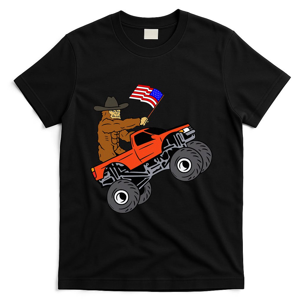 Bigfoot Usa Flag Monster Truck T-Shirt