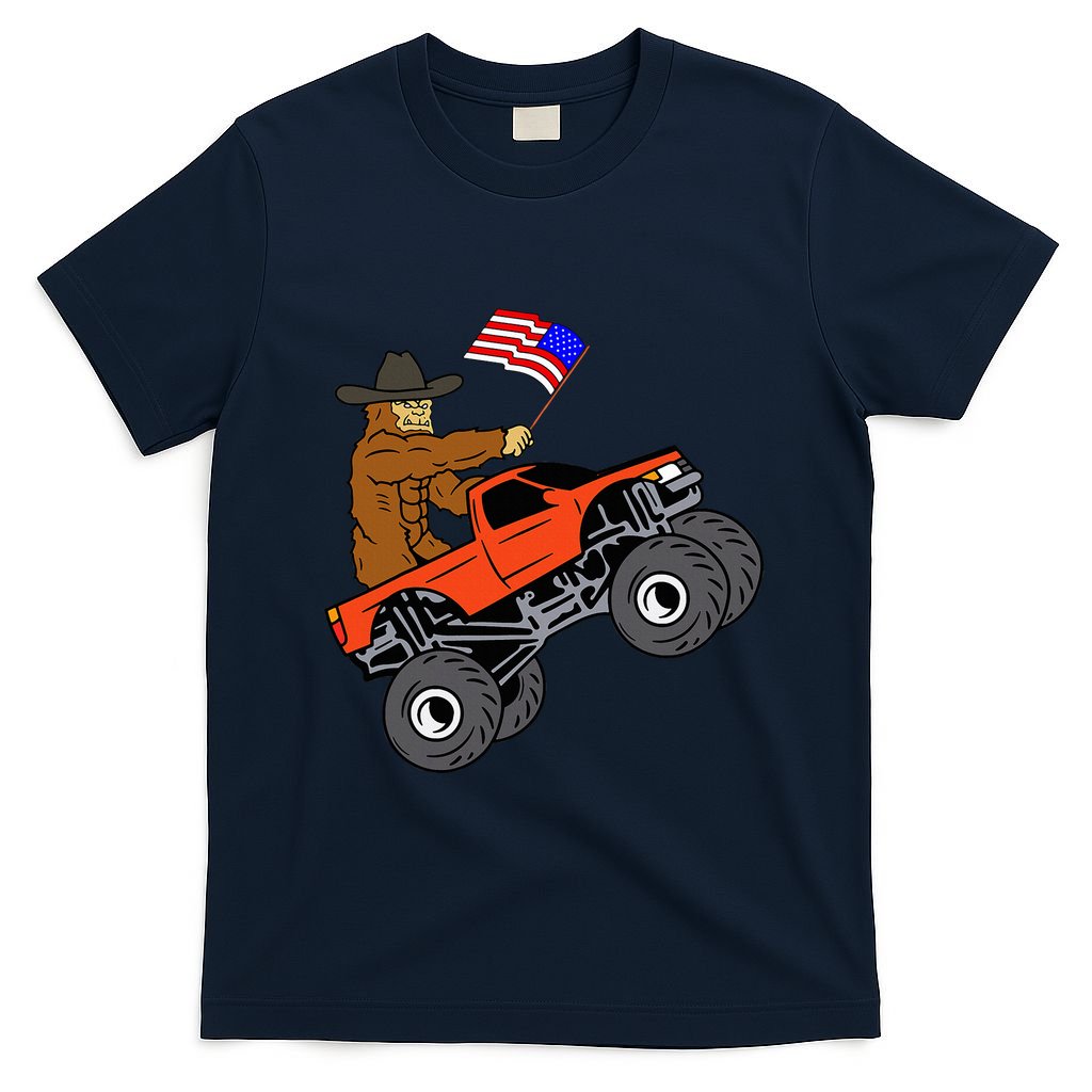 Bigfoot Usa Flag Monster Truck T-Shirt