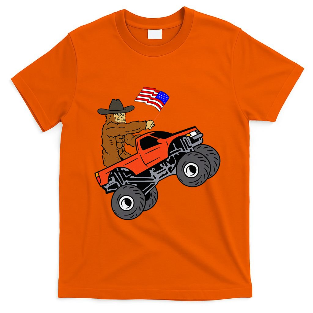 Bigfoot Usa Flag Monster Truck T-Shirt