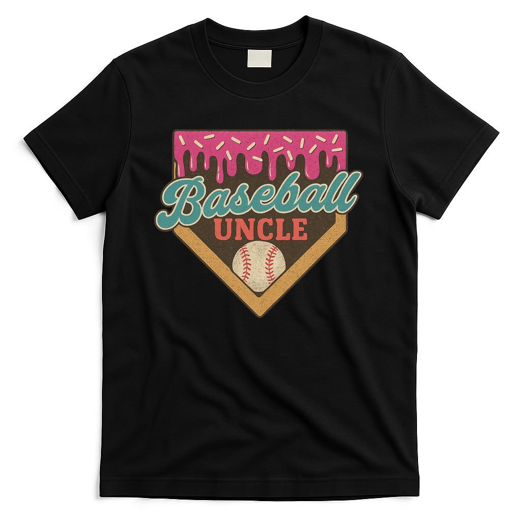 Baseball Uncle Ice Cream Drip T-Shirt