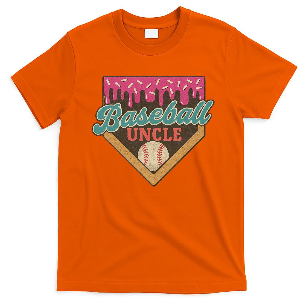 Baseball Uncle Ice Cream Drip T-Shirt