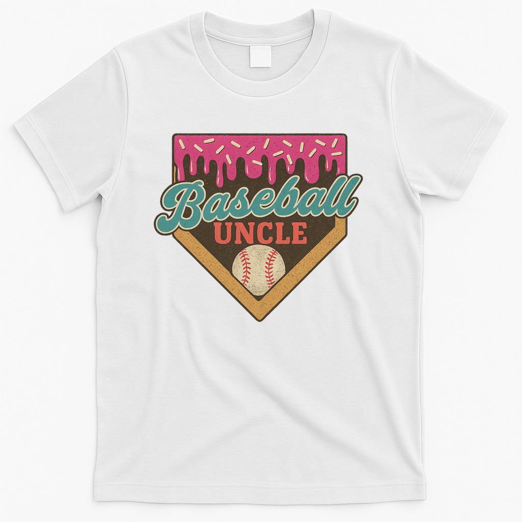Baseball Uncle Ice Cream Drip T-Shirt