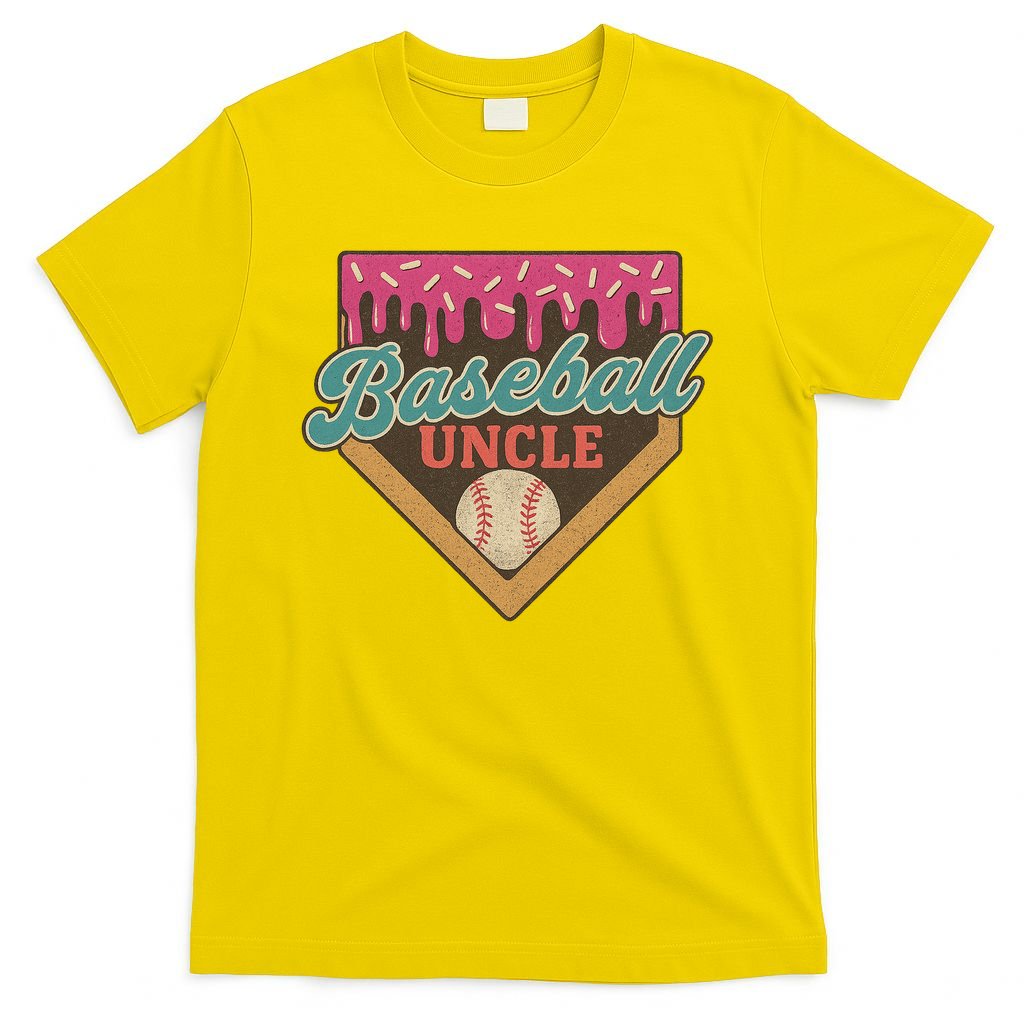 Baseball Uncle Ice Cream Drip T-Shirt