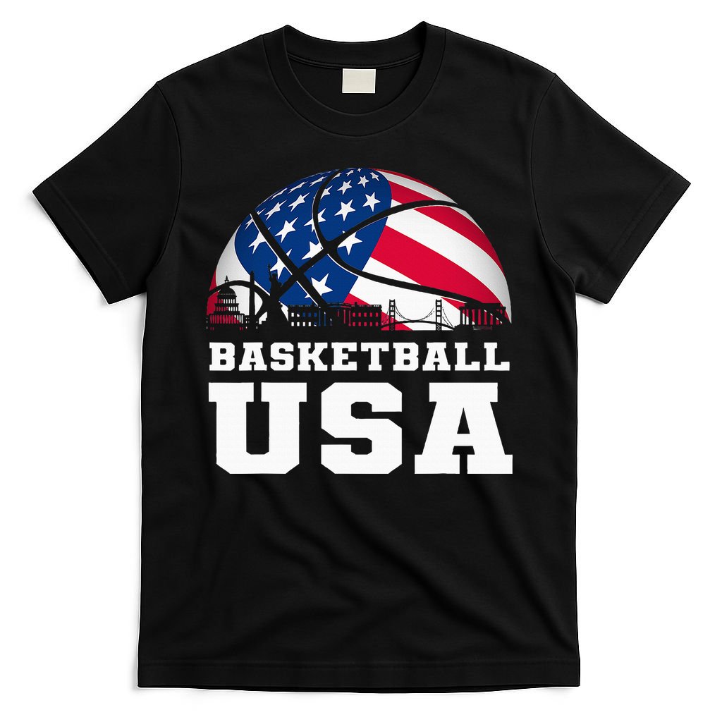 Basketball Usa Support The T.E.A.M U.S.A Flag Dream T-Shirt