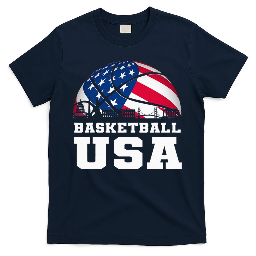 Basketball Usa Support The T.E.A.M U.S.A Flag Dream T-Shirt