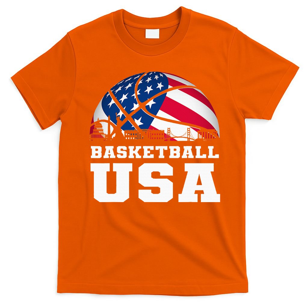 Basketball Usa Support The T.E.A.M U.S.A Flag Dream T-Shirt