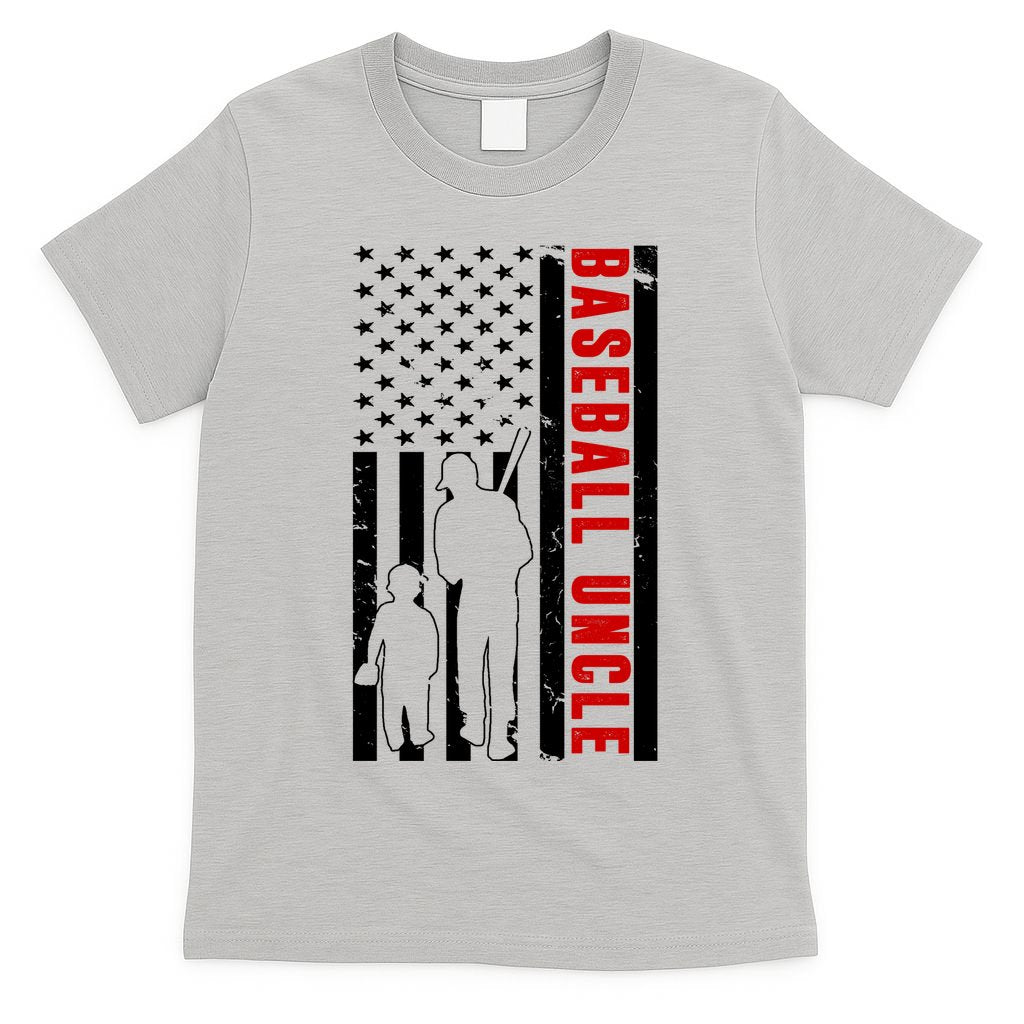 Baseball Uncle USA Flag T-Shirt