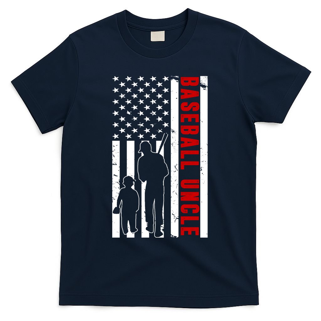 Baseball Uncle USA Flag T-Shirt