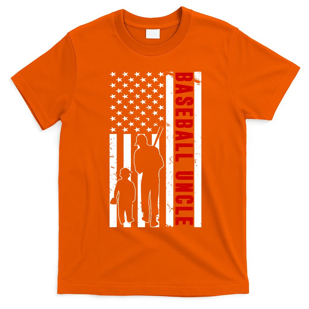 Baseball Uncle USA Flag T-Shirt