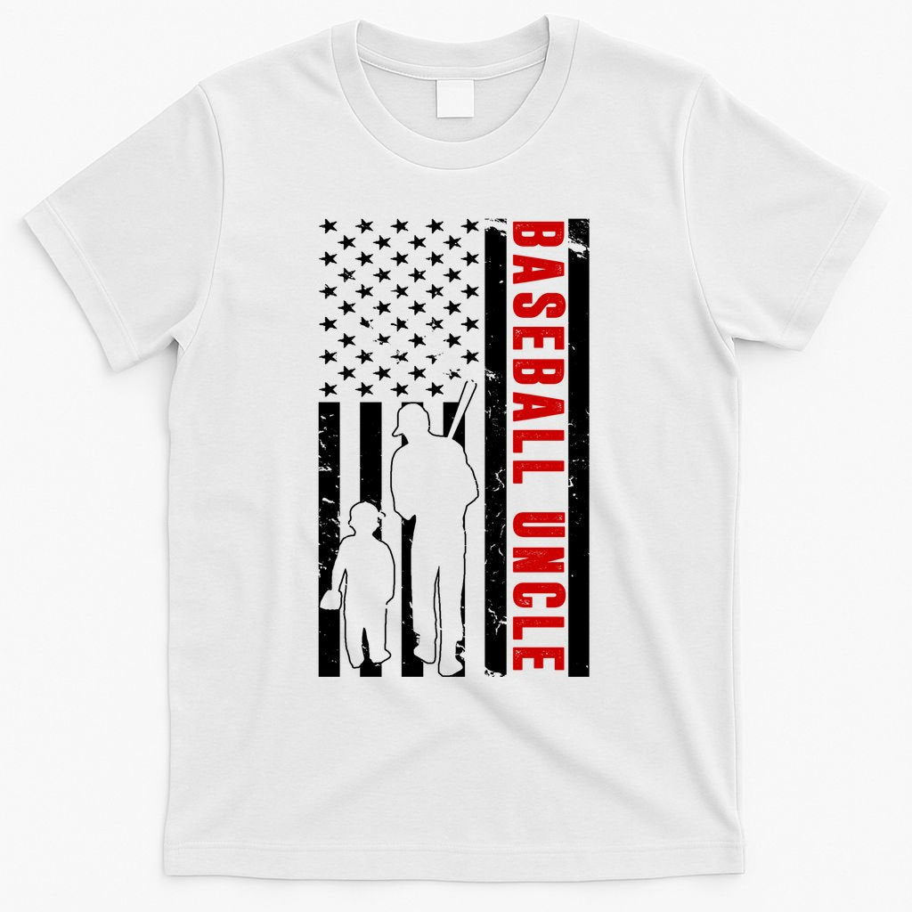 Baseball Uncle USA Flag T-Shirt