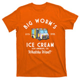 Big Worms Ice Cream Truck Vintage 1995 T-Shirt