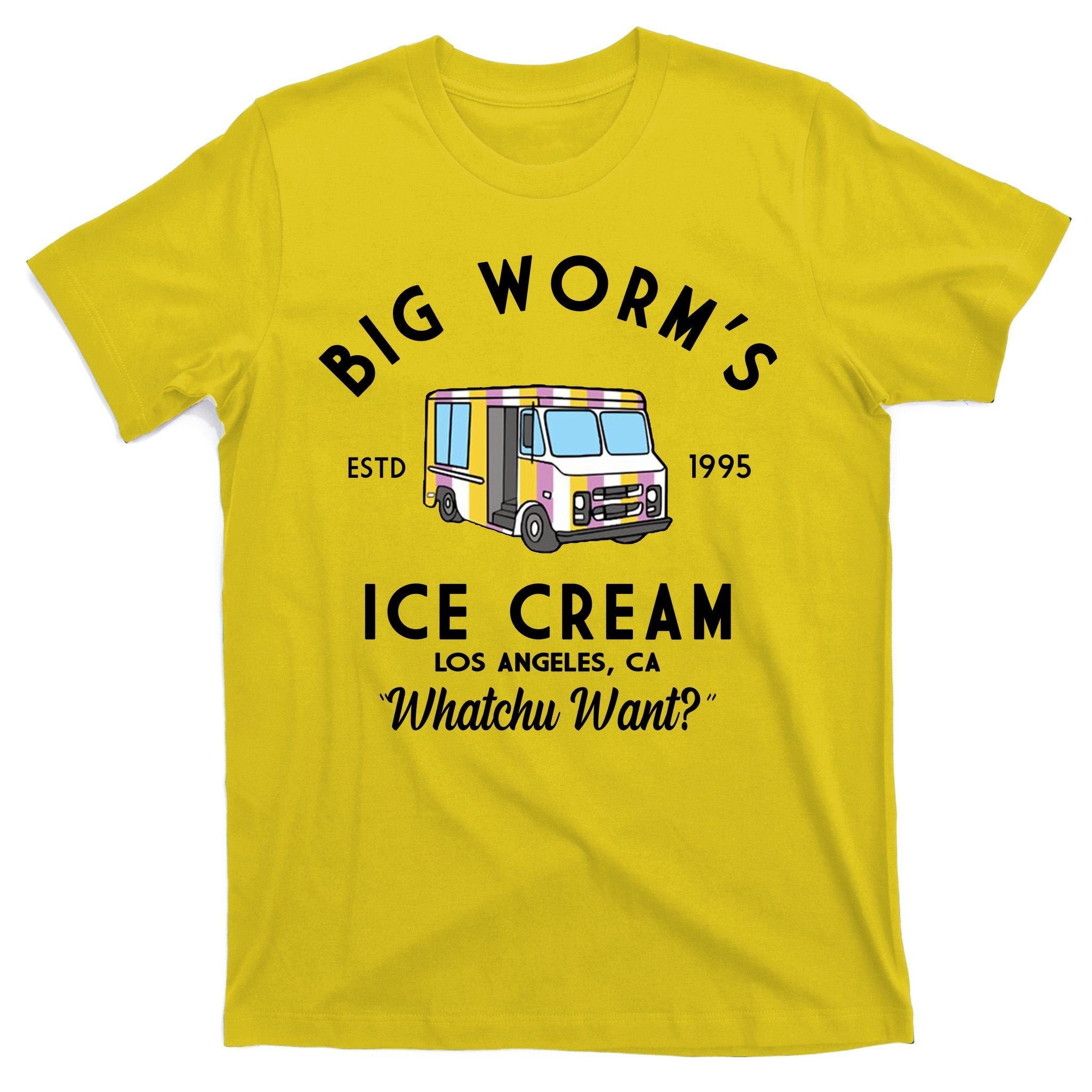 Big Worms Ice Cream Truck Vintage 1995 T-Shirt