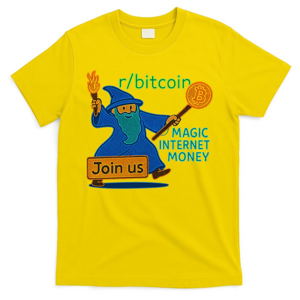 Bitcoin Wizard Magic Internet Money T-Shirt
