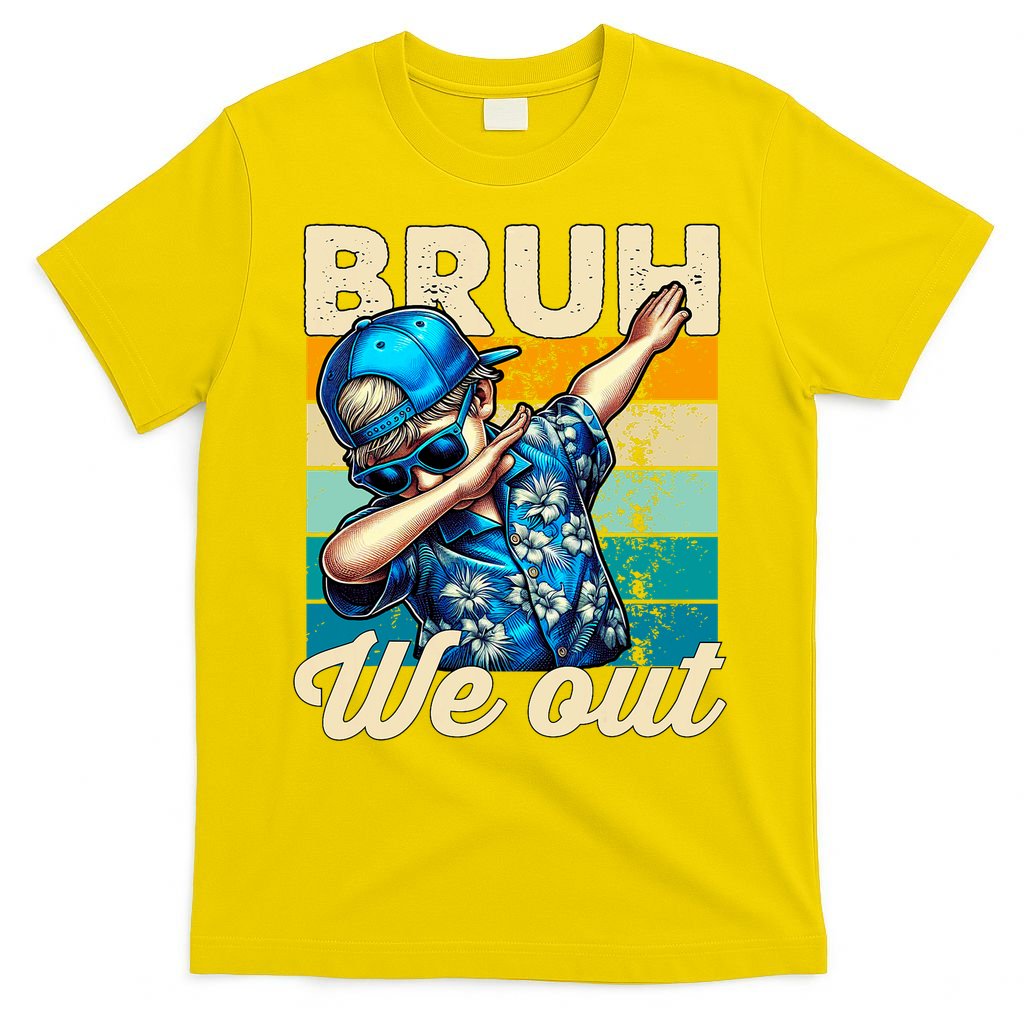 Bruh We Out Dabbing Boy Happy Last Day Of School T-Shirt
