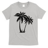 Black White Palm Trees Summer Sun Beach  T-Shirt
